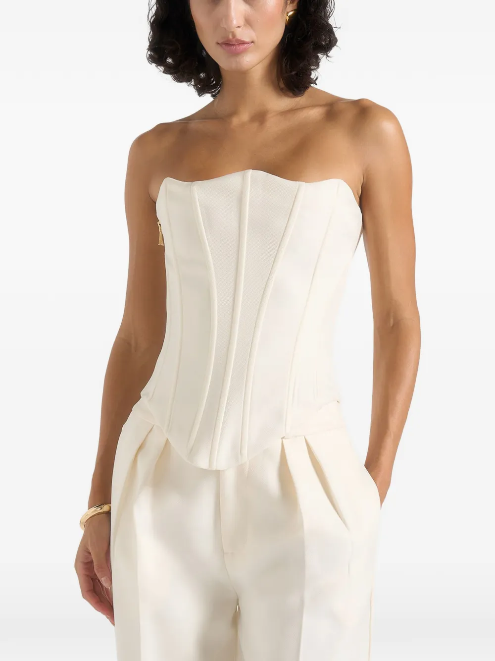 Manière De Voir Scarlett lace-up tailored corset - Toni neutri