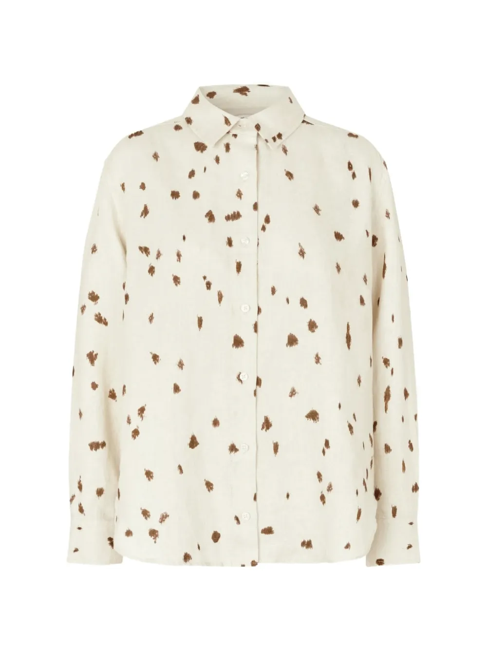 SAMSOE SAMSOE Saloves polka-dot linen shirt - Toni neutri