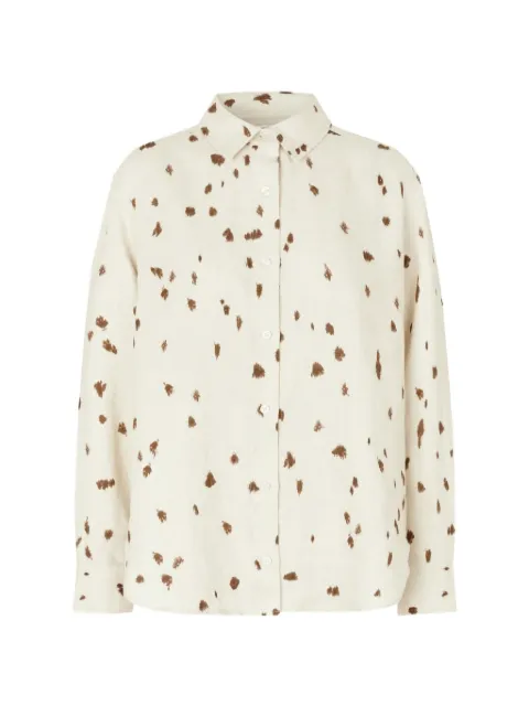 SAMSOE SAMSOE Saloves polka-dot linen shirt