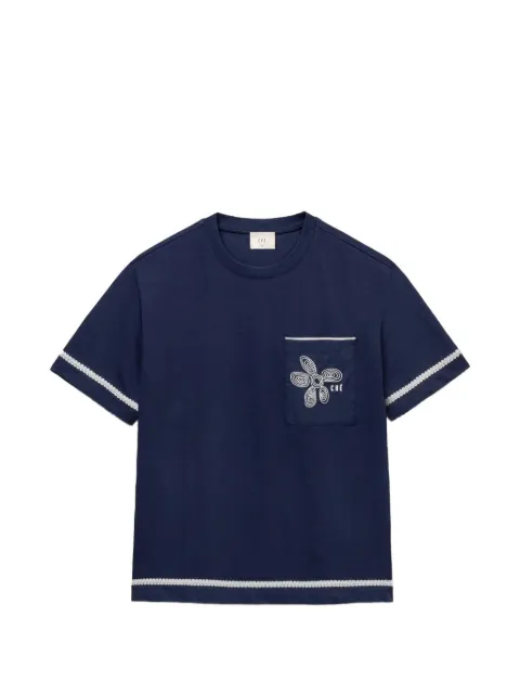 CHÉ Flores embroidered-pocket t-shirt