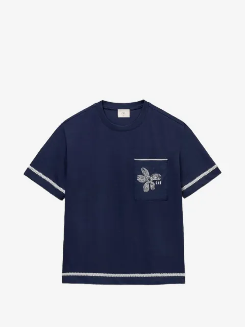 CHÉ Flores embroidered-pocket t-shirt