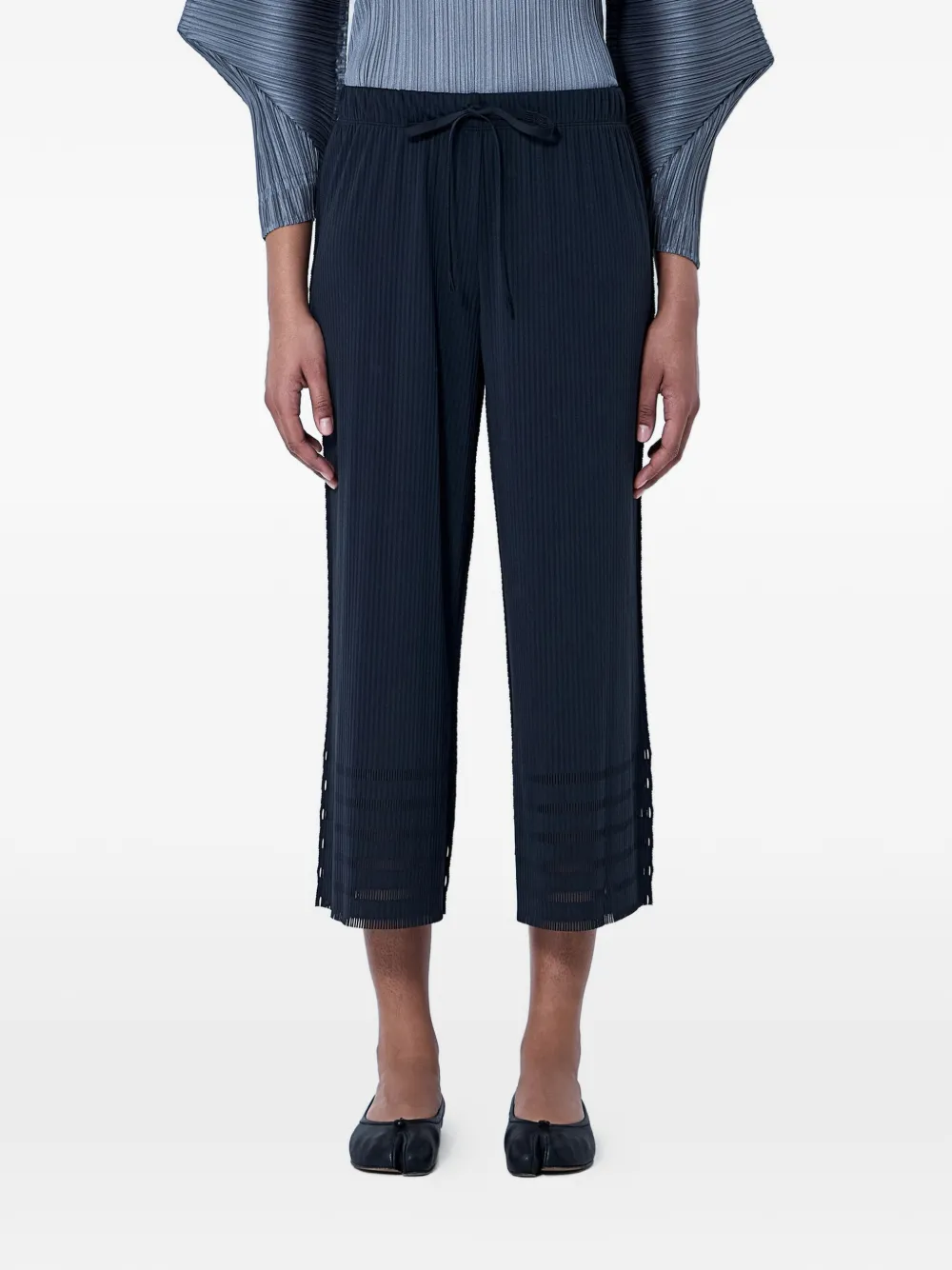 Pleats Please Issey Miyake pleated wide-leg trousers - Nero