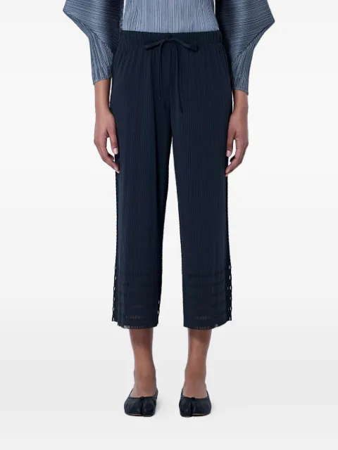 Pleats Please Issey Miyake pleated wide-leg trousers
