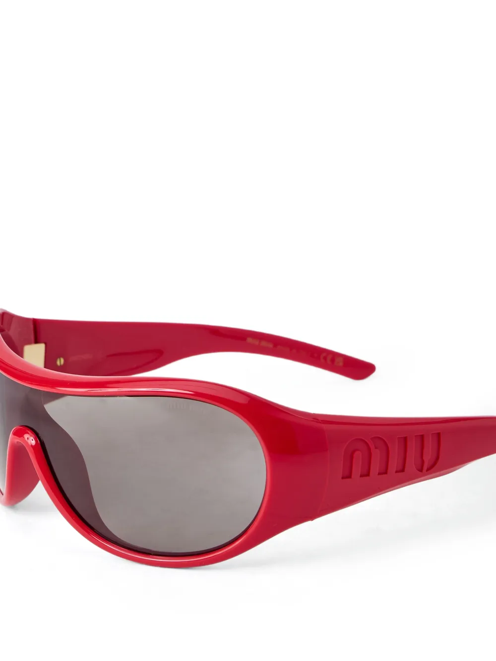 Miu Eyewear Ivresse zonnebril met wikkelmontuur Rood