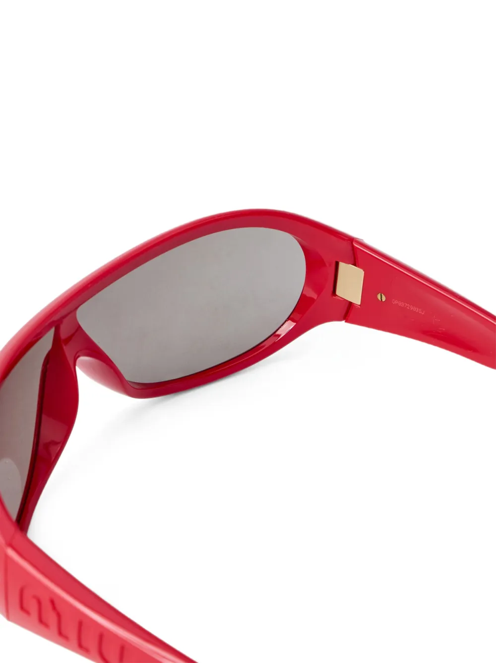 Miu Eyewear Ivresse zonnebril met wikkelmontuur Rood