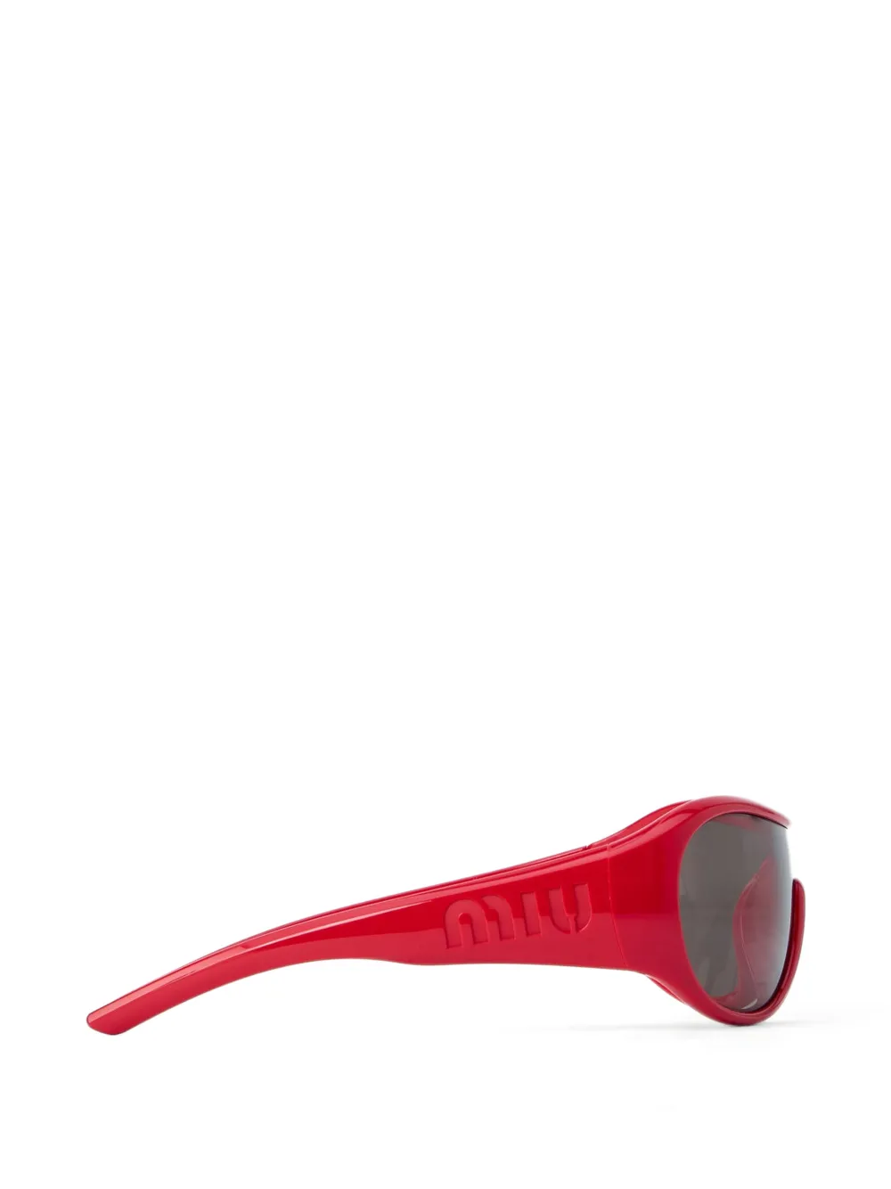 Miu Eyewear Ivresse zonnebril met wikkelmontuur Rood