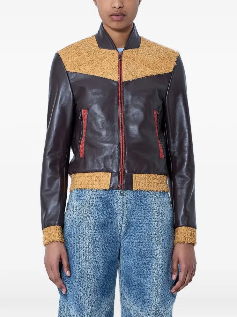 Kiko Kostadinov zip-up leather jacket