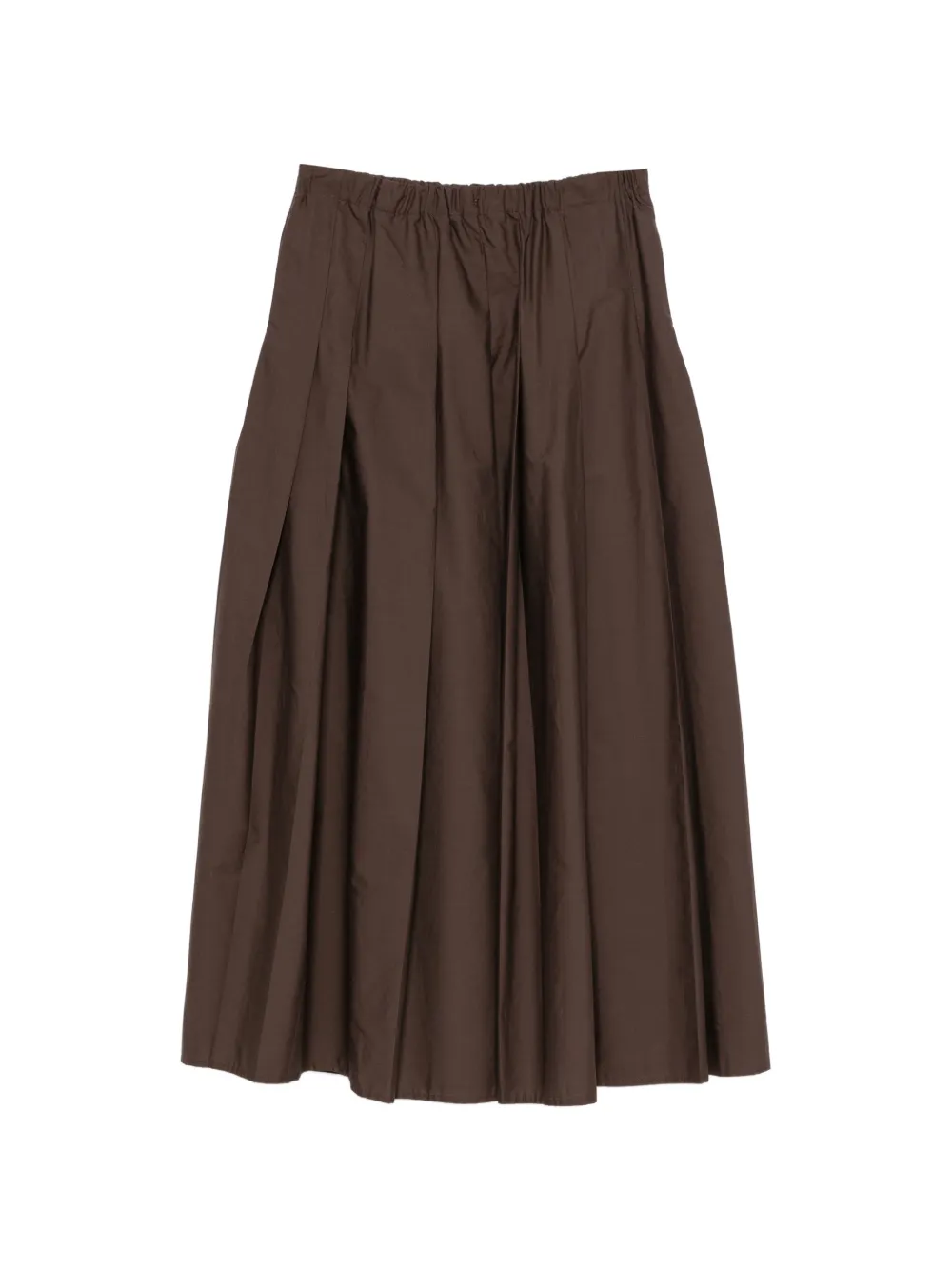 VICOLO pleated elasticated-waist midi skirt - Marrone