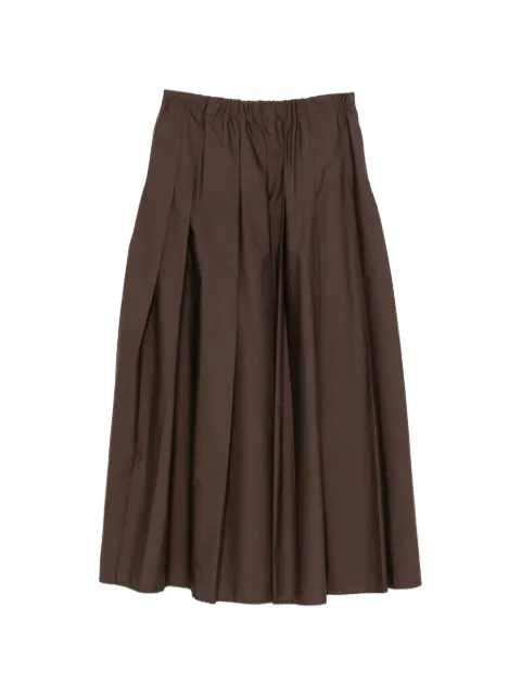 VICOLO pleated elasticated-waist midi skirt