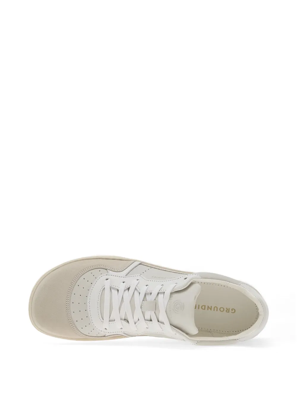 GROUNDS Sneakers met geperforeerde vlakken Beige