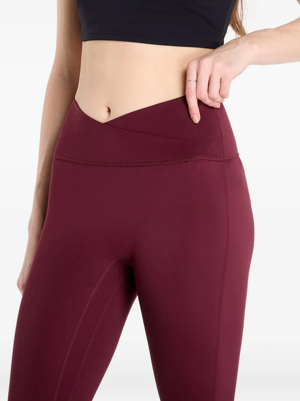 adidas 3-Stripes legging met gekruiste taille Rood