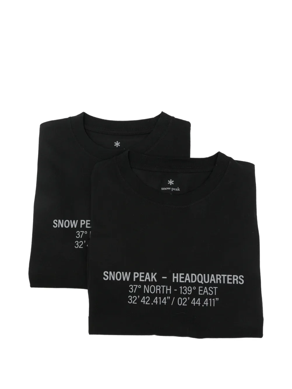 Snow Peak print-detail short-sleeve T-shirt (set of two) - Schwarz