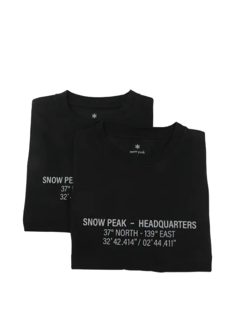 Snow Peak print-detail short-sleeve T-shirt (set of two)