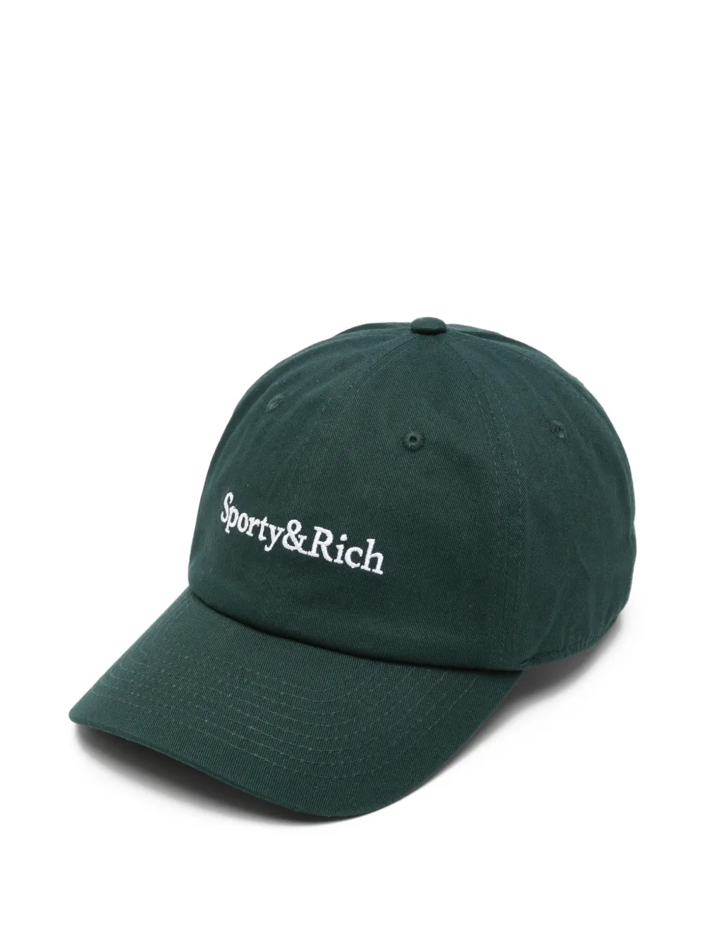 Sporty & Rich Serif logo baseball cap - Verde