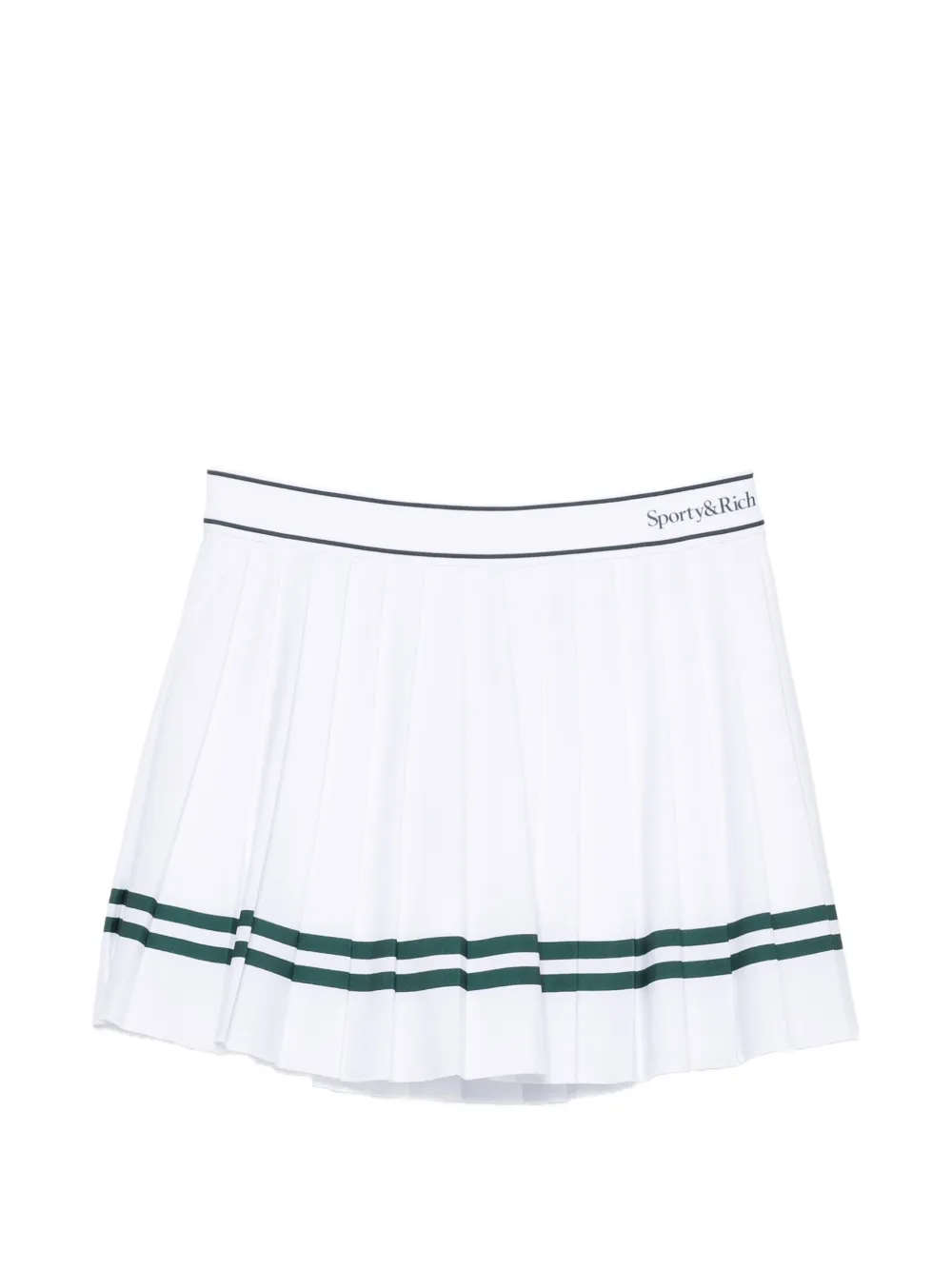 Sporty & Rich Serif logo pleated mini skorts - Bianco