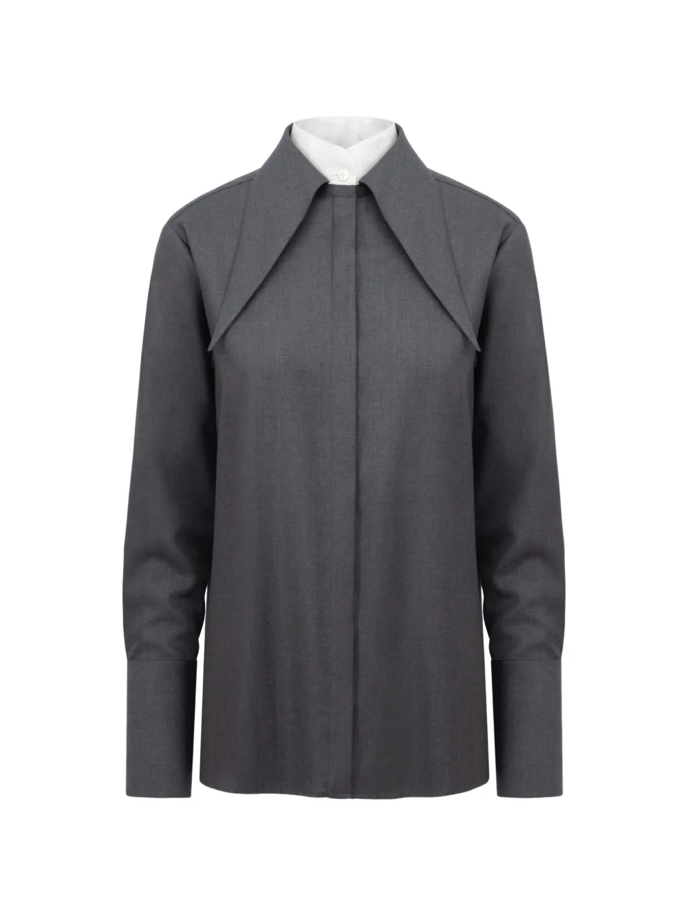 THE ARKOW Grace pointed-collar shirt - Grey