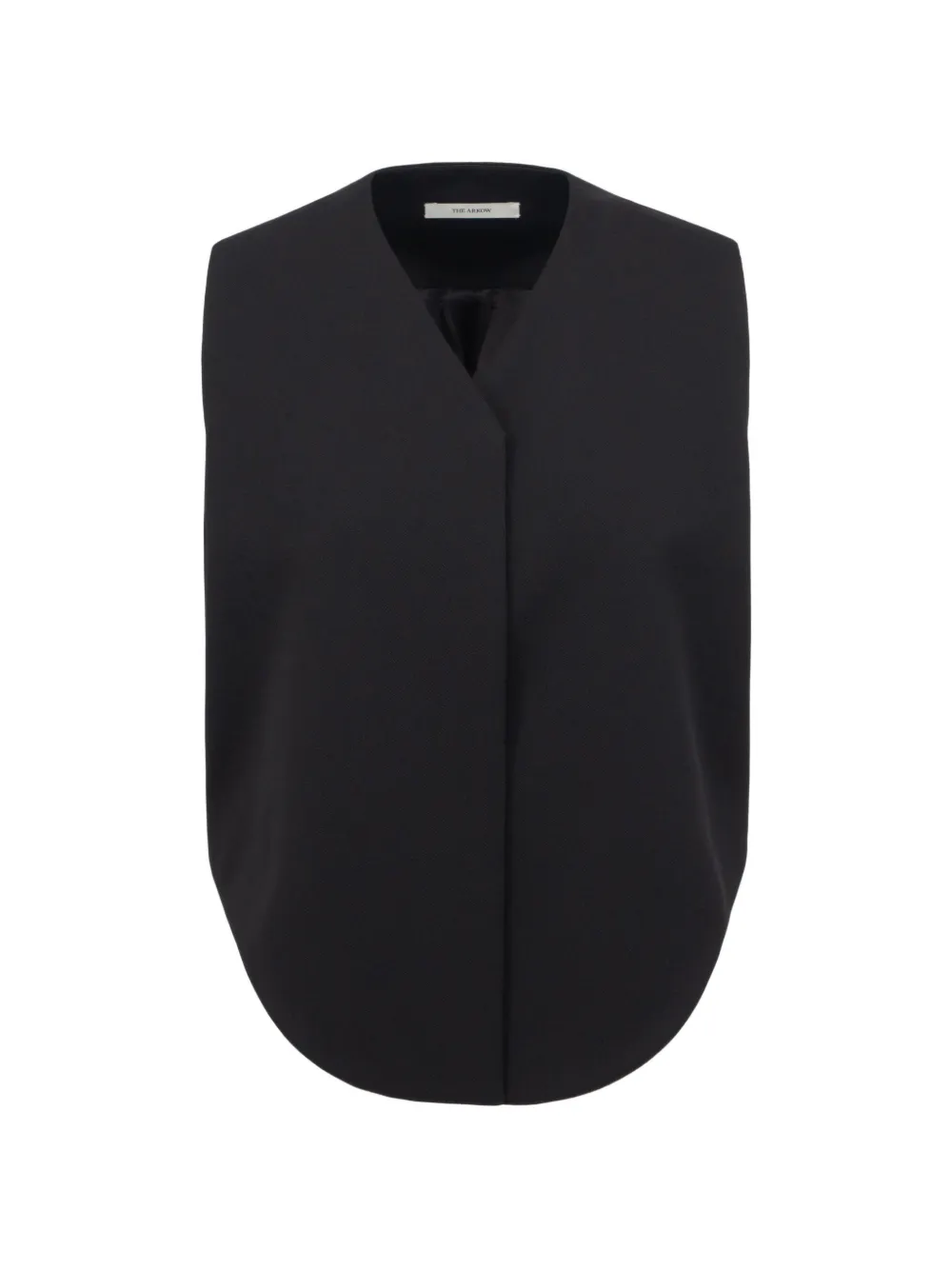 THE ARKOW Leah curved-hem vest - Nero