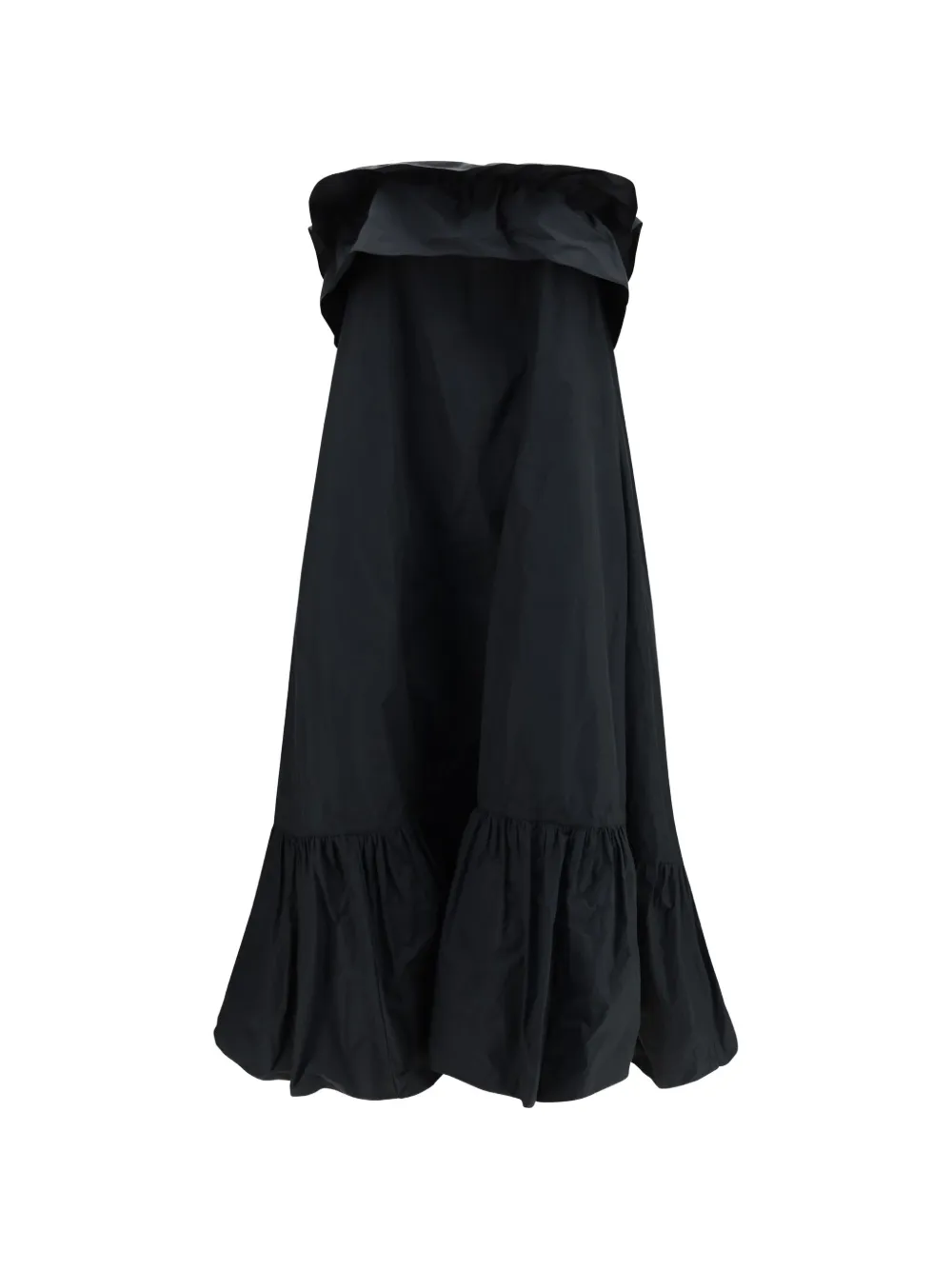 Saint Laurent ruched-bodice technical-canvas maxi dress - Black