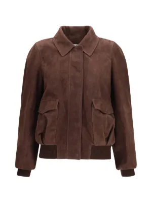 LOEWE ベルテッド レザージャケット | ブラウン | FARFETCH JP