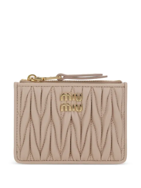 Miu Miu matelassé nappa leather card holder