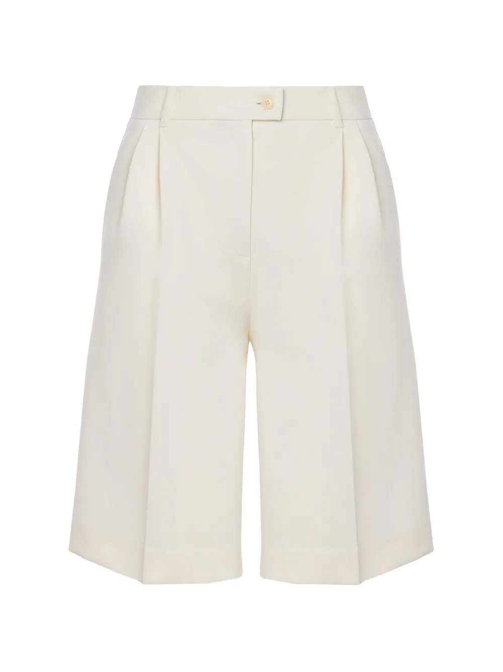 MEDEEA pleated high-waisted shorts - Bianco