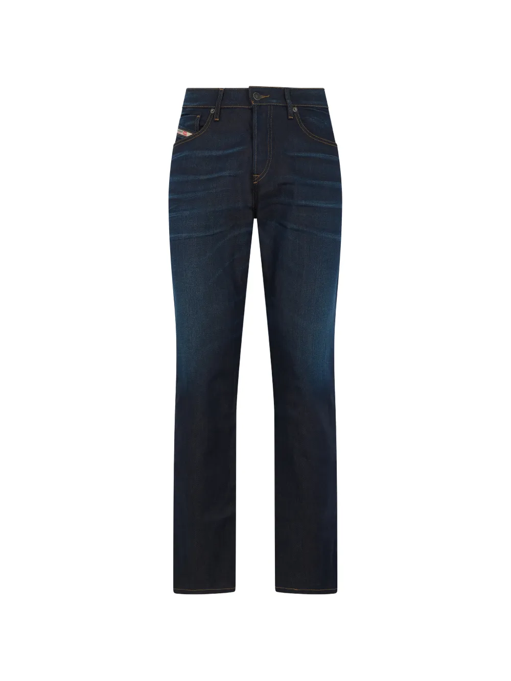 Diesel straight-fit whiskered jeans - Blu