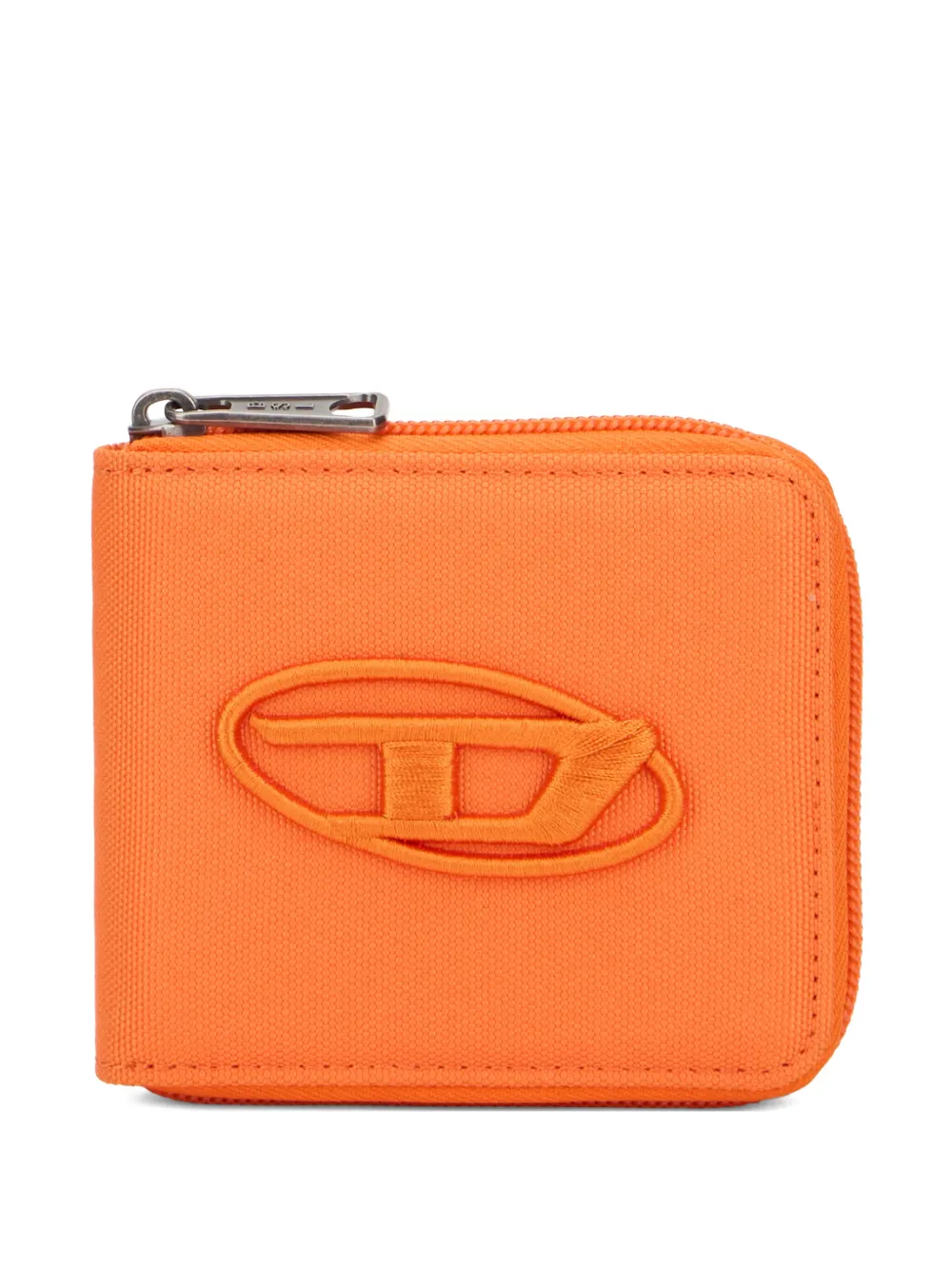 Diesel logo-embroidered zip-around wallet - Arancione