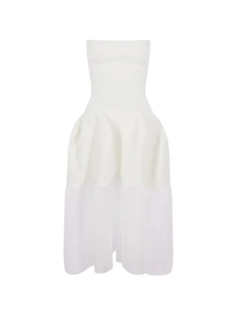 CFCL ribbed-knit strapless mini dress