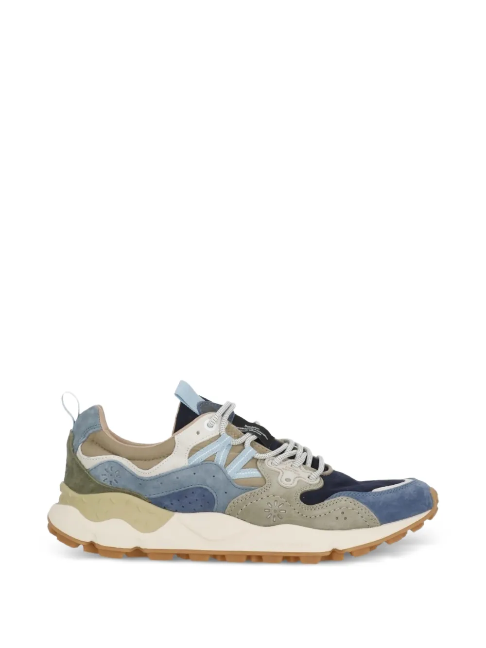 FLOWER MOUNTAIN Yamano 3 suede-panelled sneakers Groen