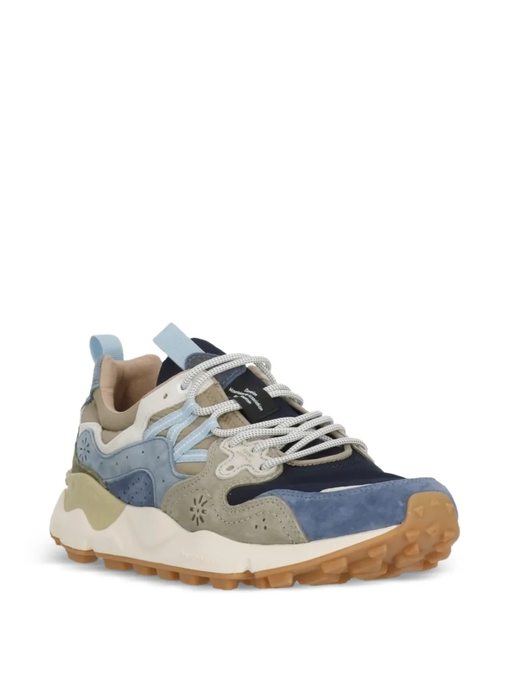 FLOWER MOUNTAIN Yamano 3 suede-panelled sneakers Groen