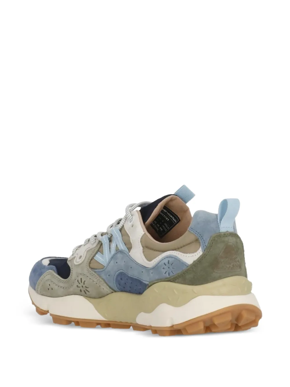 FLOWER MOUNTAIN Yamano 3 suede-panelled sneakers Groen