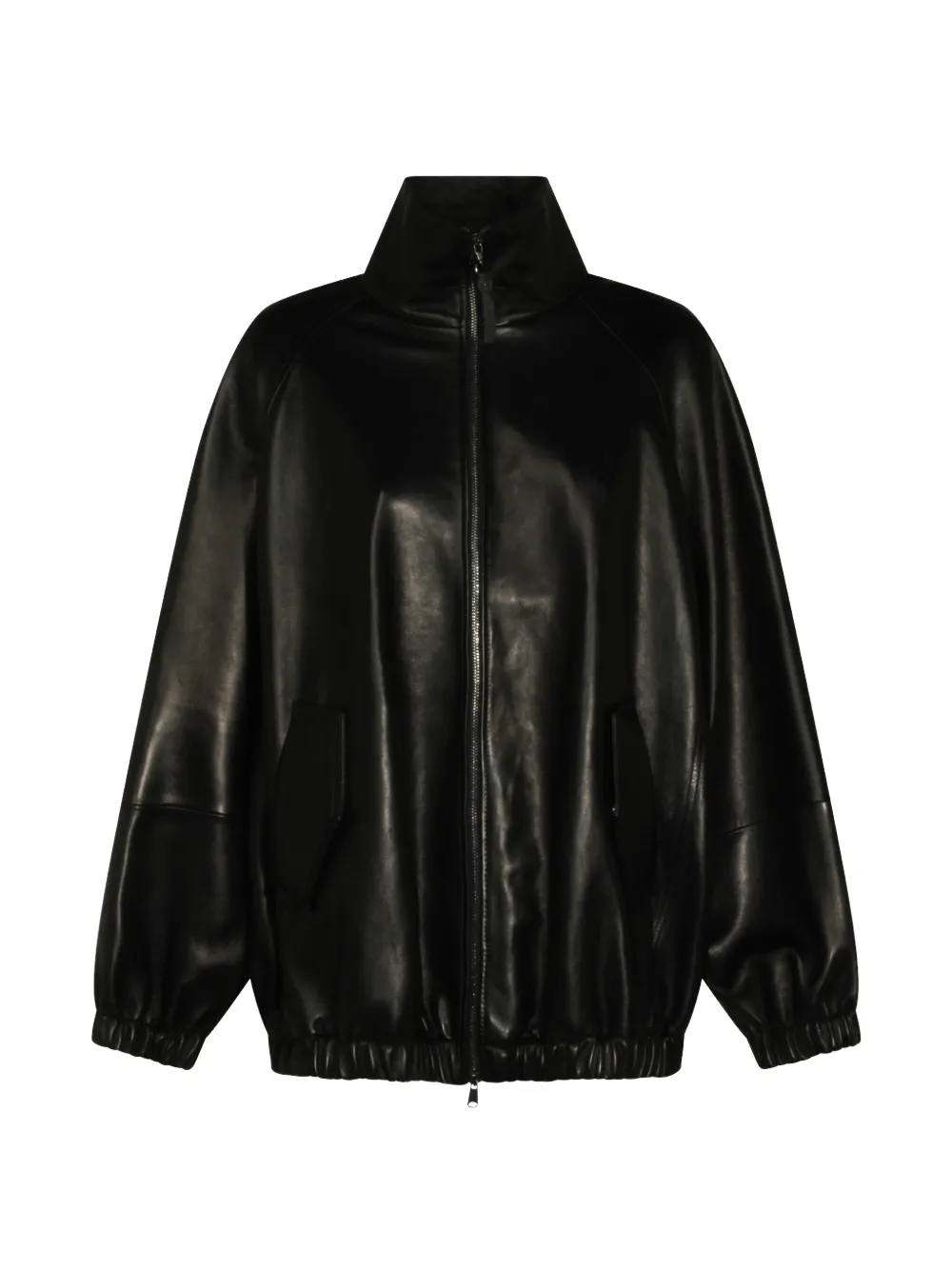 Brunello Cucinelli zip-up leather jacket - Schwarz