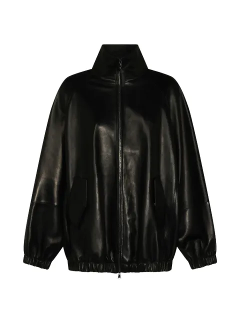 Brunello Cucinelli zip-up leather jacket