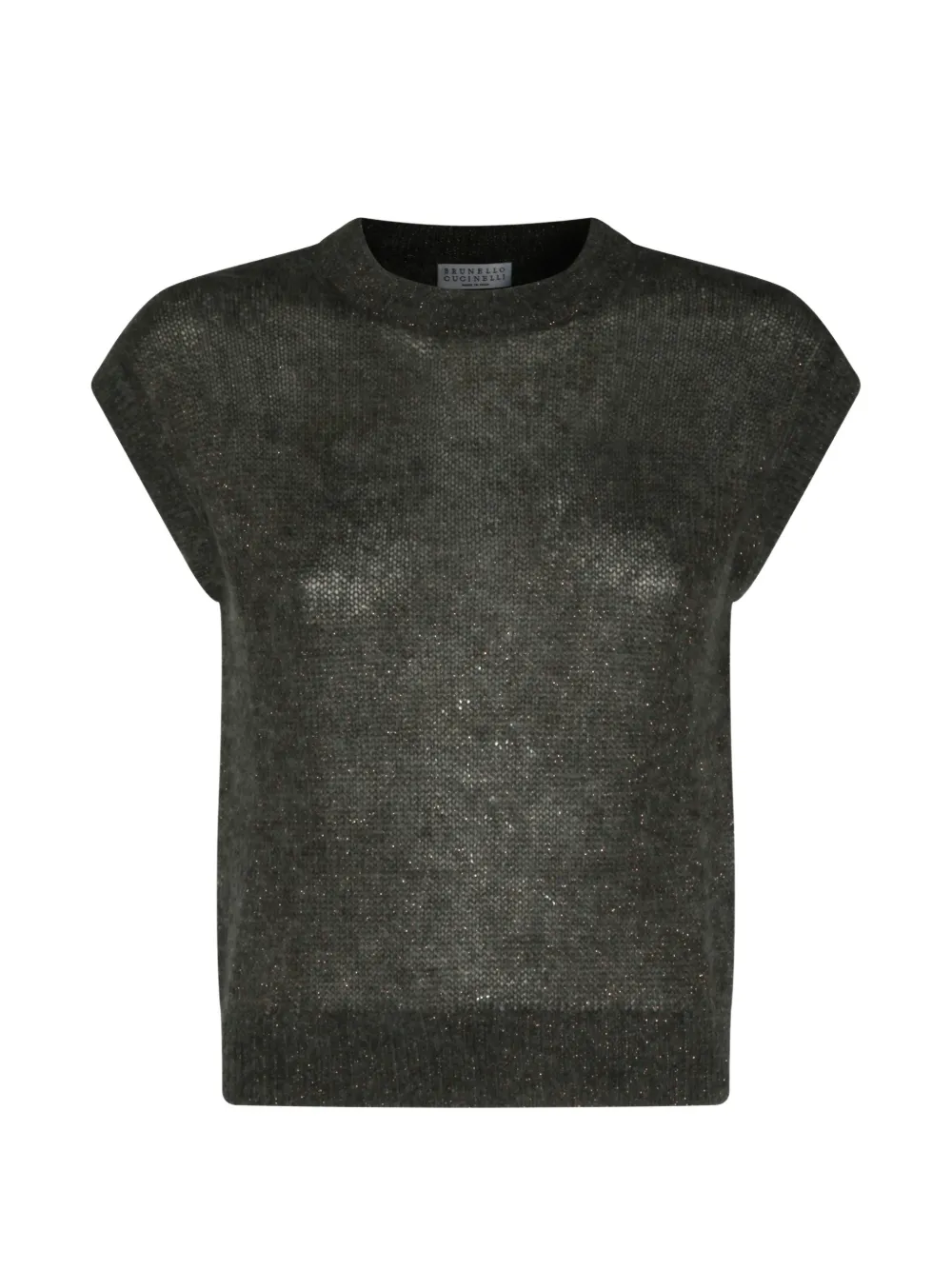 Brunello Cucinelli mohair-blend sequin-embellished sweater - Grau