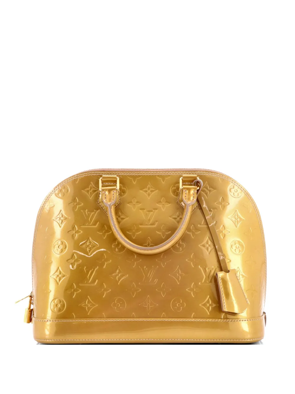 Louis Vuitton Pre-Owned Alma Handbag Monogram Vernis PM satchel - Oro