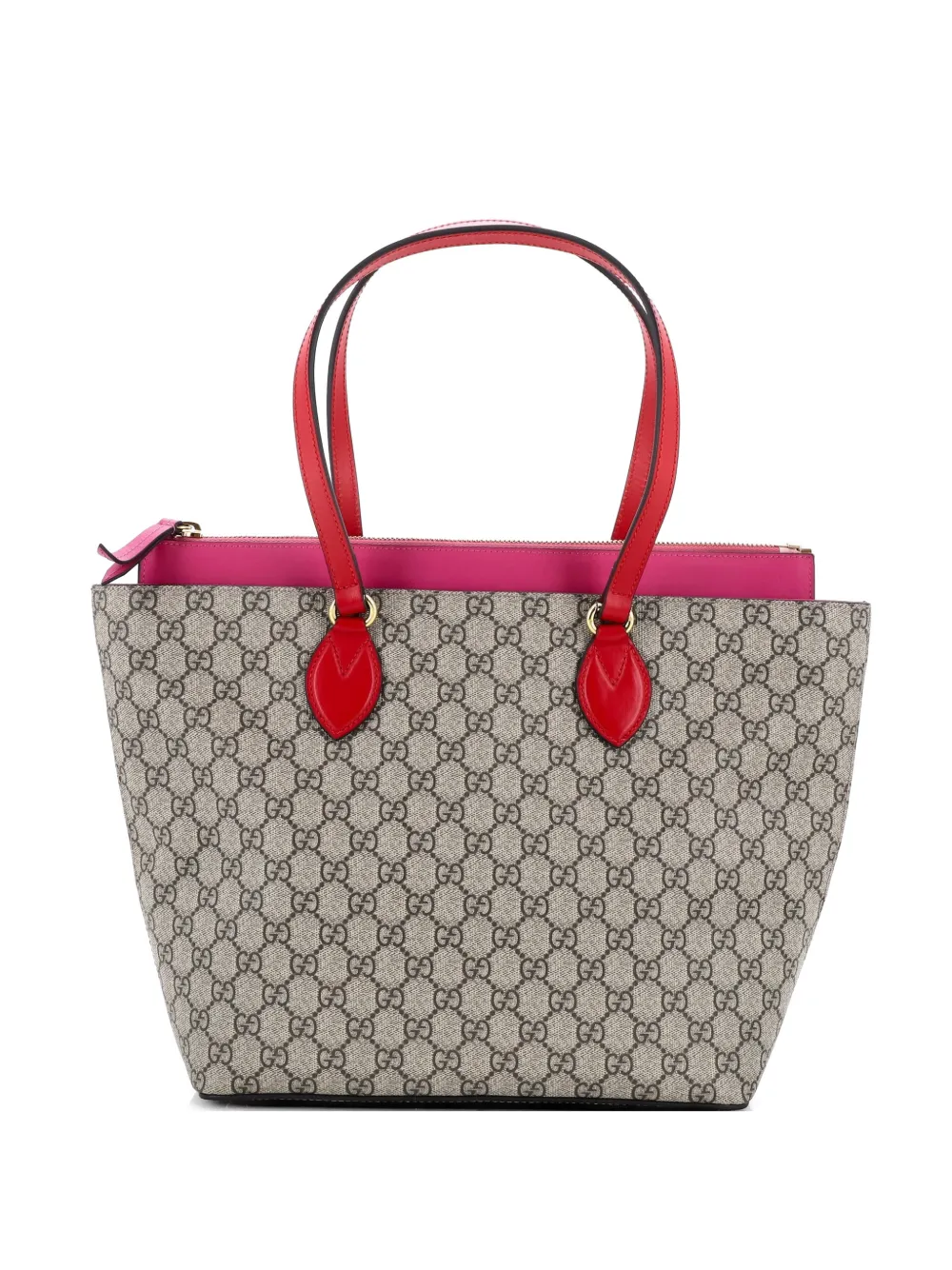 Gucci Pre-Owned Linea A Zip GG Coated Canvas and Leather Medium tote bag - Braun