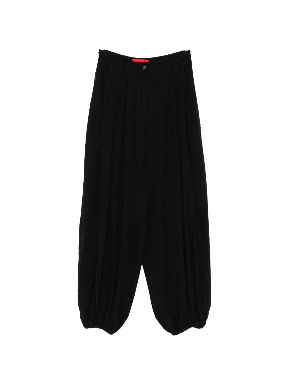 THELATEST textured elasticated-cuff trousers - Nero