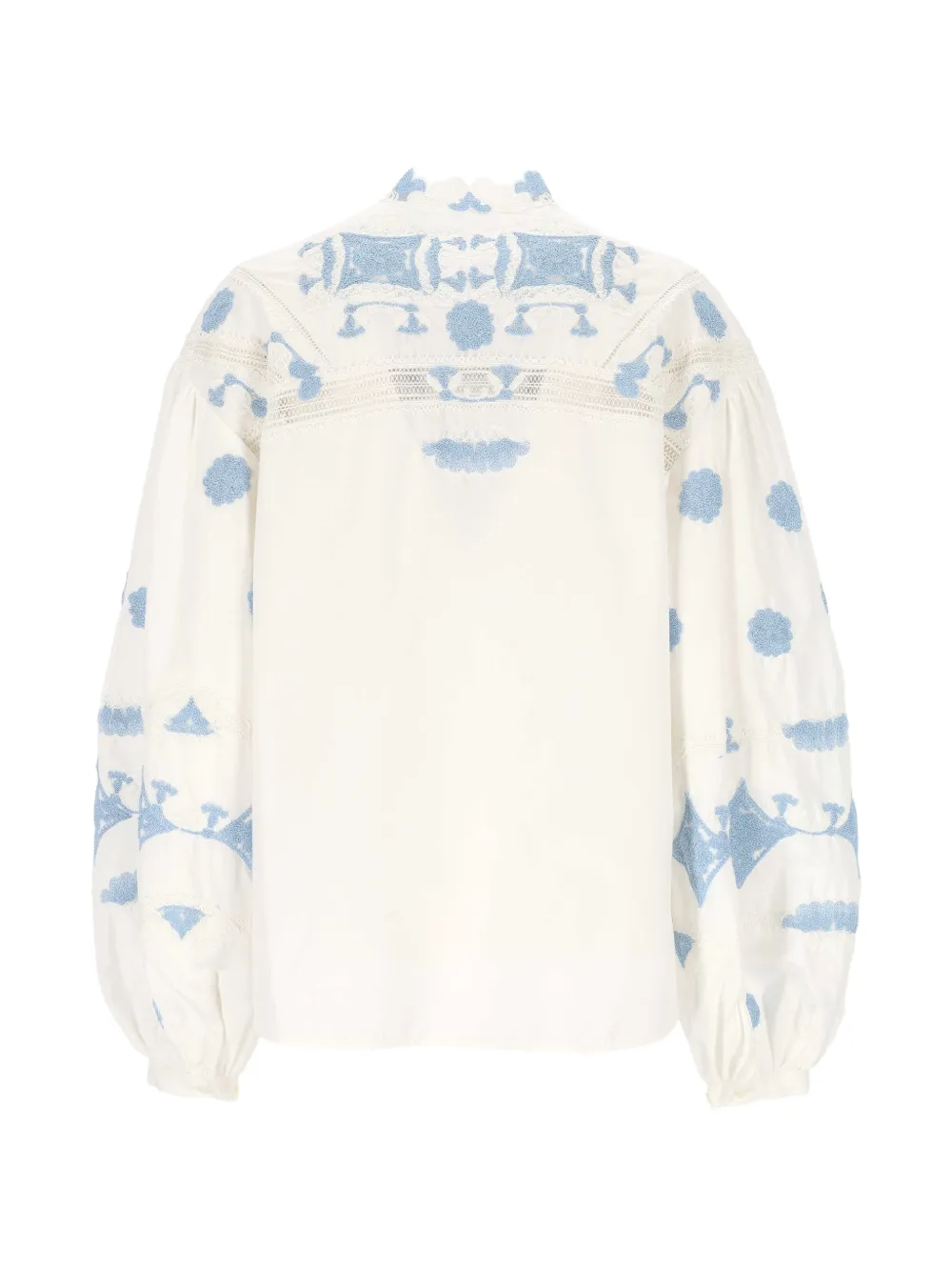 Ermanno Scervino Blouse met afwerking van kant Wit
