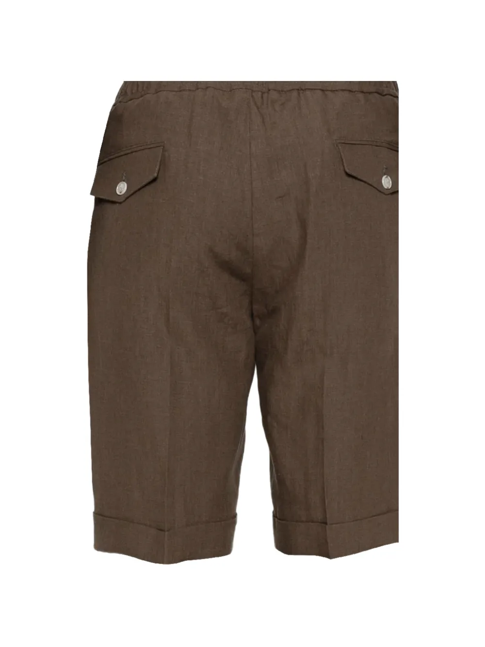 Barba Geplooide shorts met trekkoord Bruin