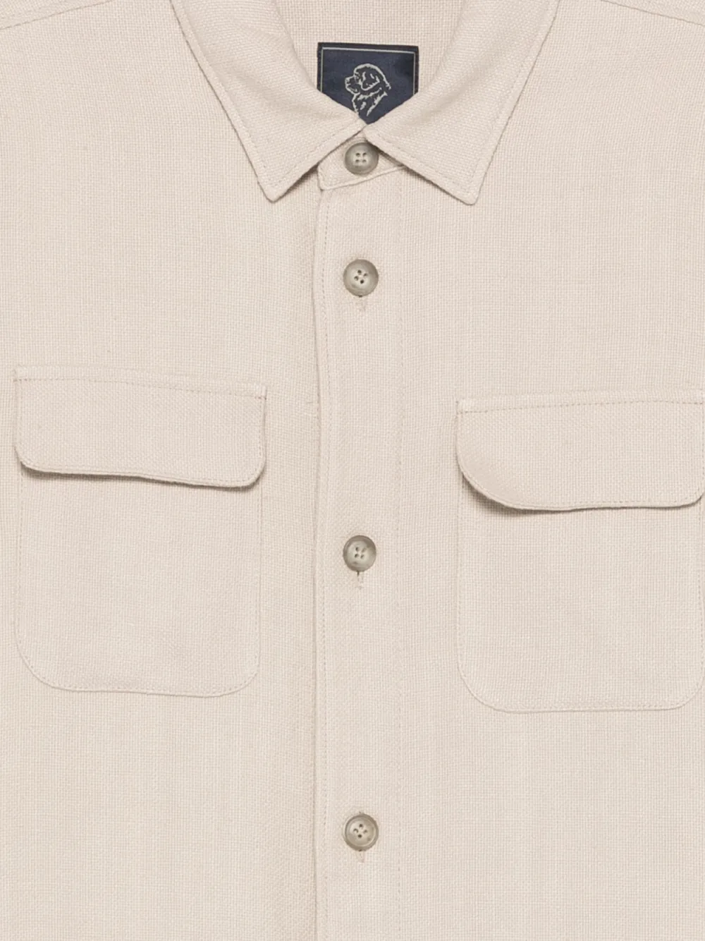 Fay Shirtjack met zak en knopen Beige