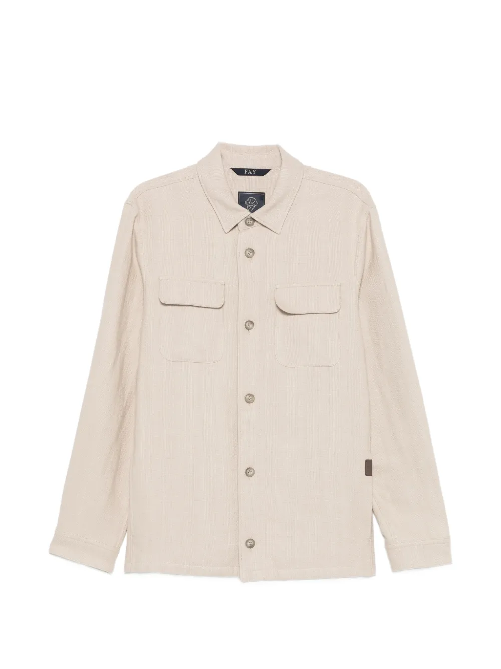 Fay buttoned pocket overshirt - Toni neutri