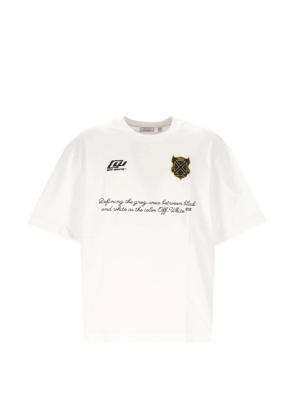 Off-White logo-print patch-detail T-shirt - Weiß