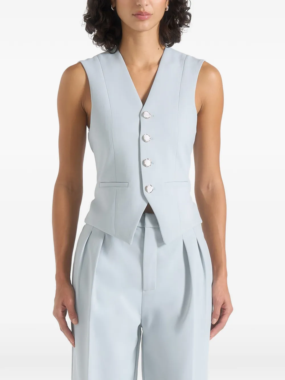 Manière De Voir Christine tailored waistcoat - Blu