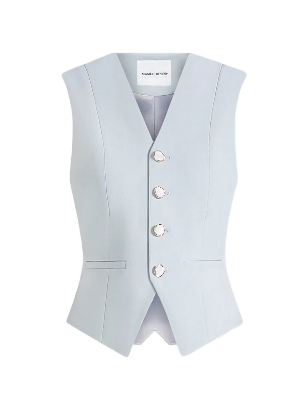 Manière De Voir Christine tailored waistcoat - Blu