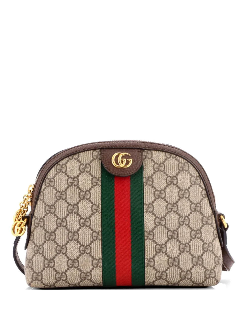 Gucci Pre-Owned Ophidia Dome GG Coated Canvas Small shoulder bag - Braun
