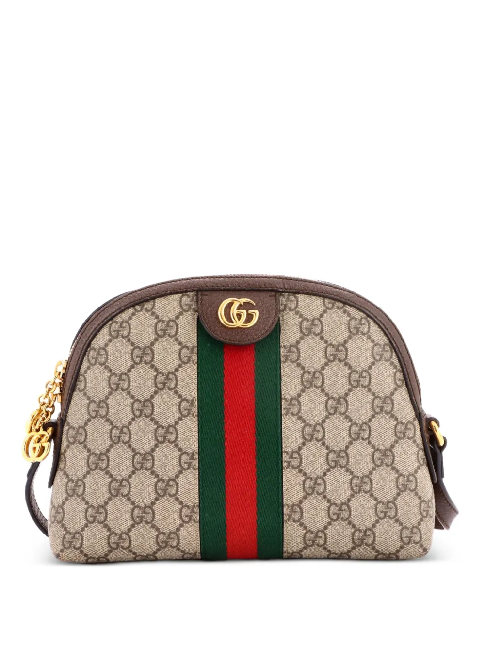Gucci Pre-Owned Ophidia Dome GG Coated Canvas Small shoulder bag - Braun