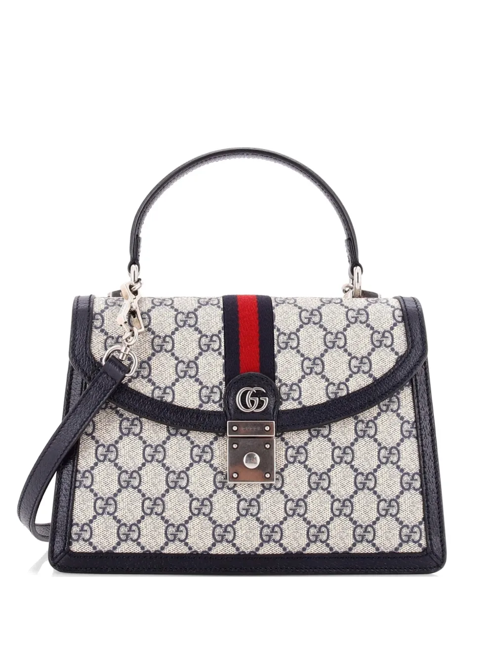Gucci Pre-Owned Ophidia Flap Top Handle Bag GG Coated Canvas Small satchel - Blu