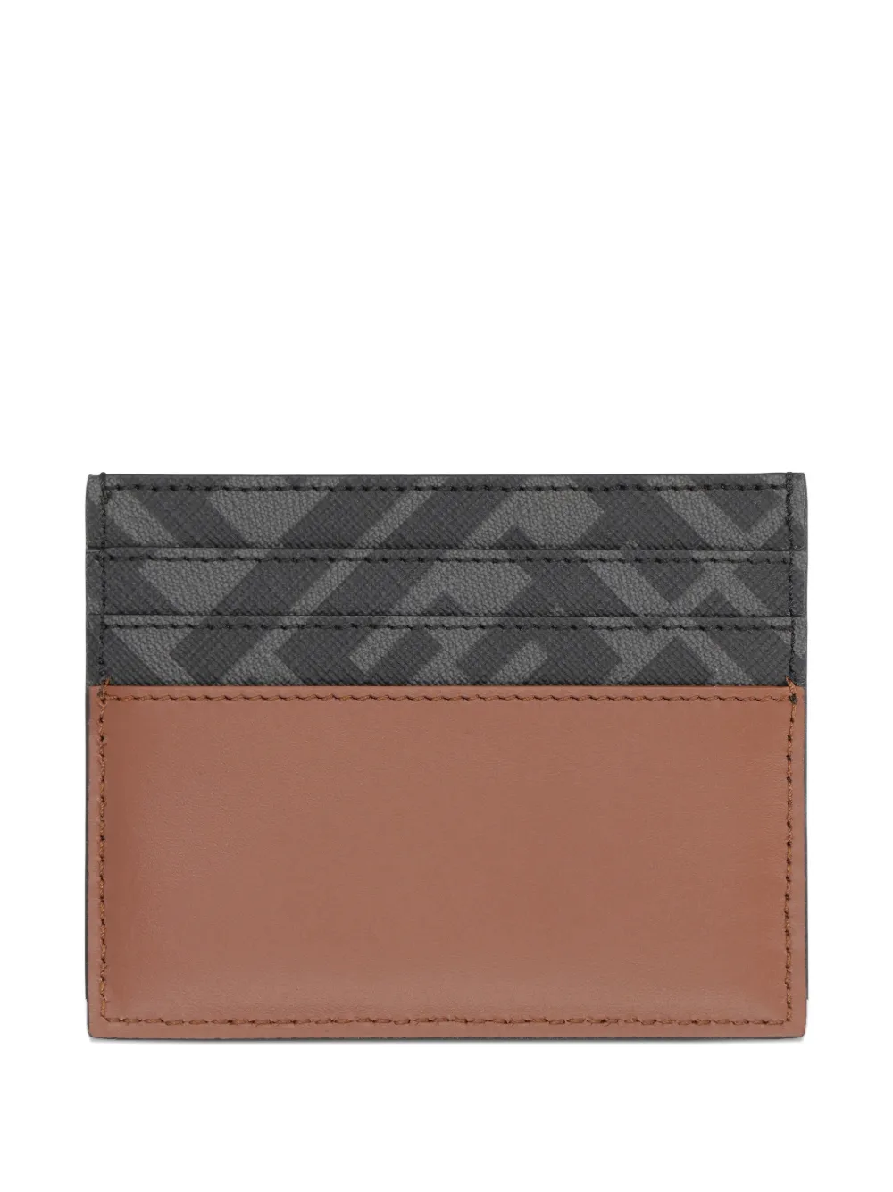 FENDI Ff vierkante leren pasjeshouder Beige