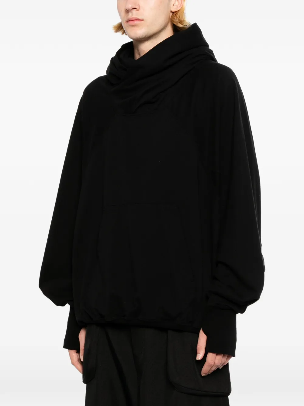 Julius Hoodie met W-hals Zwart