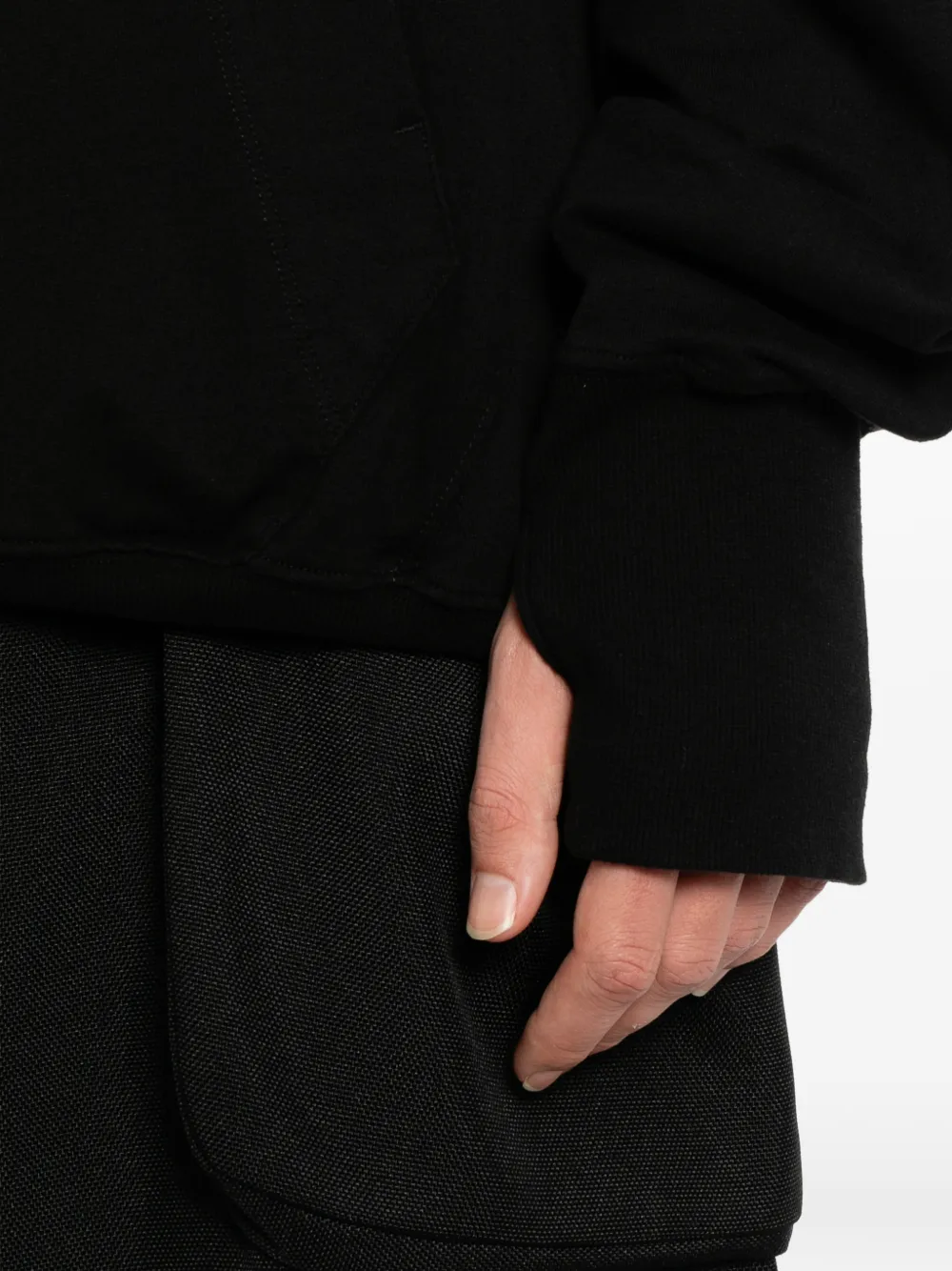 Julius Hoodie met W-hals Zwart
